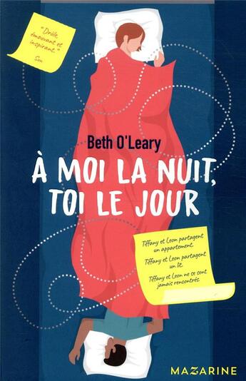 Couverture du livre « À moi la nuit, toi le jour » de Beth O'Leary aux éditions Mazarine