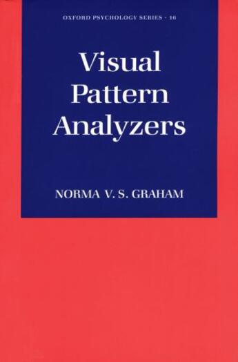 Couverture du livre « Visual Pattern Analyzers » de Graham Norma Van Surdam aux éditions Oxford University Press Usa