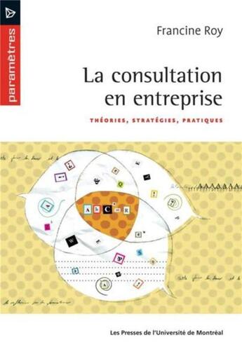 Couverture du livre « La consultation en entreprise - theories, strategies, pratiques » de Roy Francine aux éditions Pu De Montreal