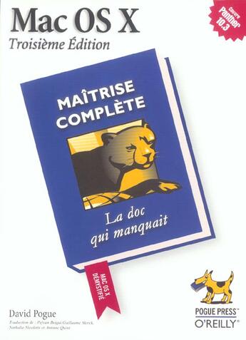 Couverture du livre « Mac os x : maitrise complete - 3e edition (3e édition) » de Pogue David aux éditions Ellipses