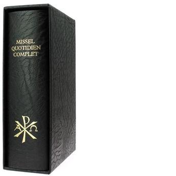 Couverture du livre « Missel quotidien complet (noir) » de  aux éditions Sainte Madeleine