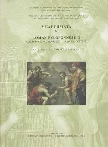 Couverture du livre « Roman onomastics in the Greek East social and political aspects ; proceedings of the internation » de  aux éditions National Hellenic Research Foundation