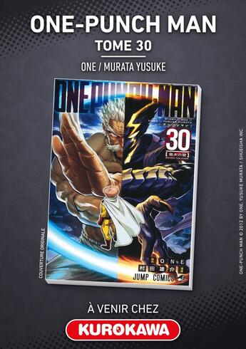 Couverture du livre « One-Punch Man Tome 30 » de Yusuke Murata et One aux éditions Kurokawa