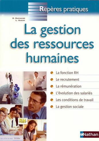 Couverture du livre « La gestion des ressources humaines » de Duchamp/Guery aux éditions Nathan