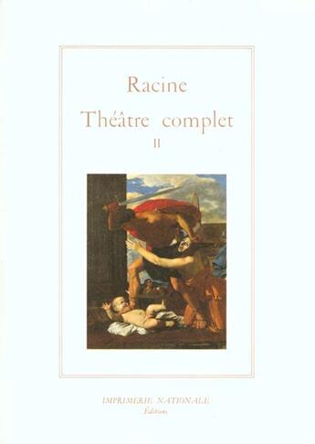 Couverture du livre « Théâtre complet Tome 2 » de Jean Racine aux éditions Actes Sud