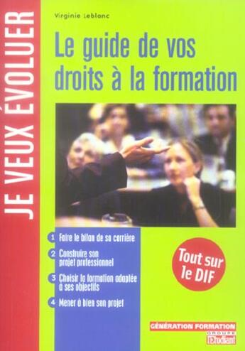 Couverture du livre « Le guide de vos droits à la formation » de Virginie Leblanc aux éditions L'etudiant