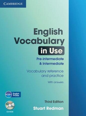 Couverture du livre « English Vocabulary In Use Pre-Intermediate And Intermediate » de Stuart Redman aux éditions Ophrys