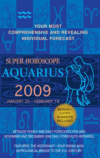 Couverture du livre « Aquarius (Super Horoscopes 2009) » de Beim Margarete aux éditions Penguin Group Us