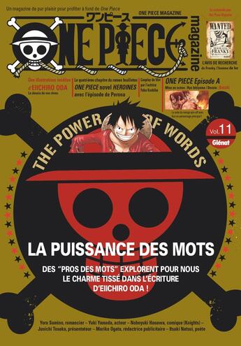 Couverture du livre « One piece magazine t.11 : la puissance des mots » de One Piece Magazine aux éditions Glenat