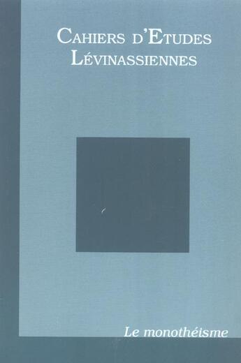 Couverture du livre « Cahiers d'etudes levinassiennes n2 » de  aux éditions Verdier