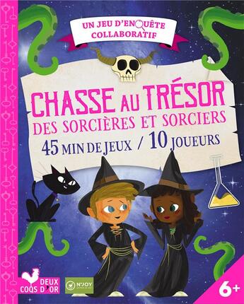 Couverture du livre « Chasse au trésor des sorcières et sorciers ; un jeu d'enquête collaboratif ; 45 min de jeux / 10 joueurs » de N'Joy aux éditions Deux Coqs D'or