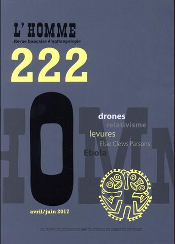 Couverture du livre « Revue l'homme numero 222 varia - avril/juin 2017 » de  aux éditions Revue L'homme