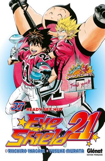 Couverture du livre « Eyeshield 21 Tome 37 : ready set ut » de Riichiro Inagaki et Yusuke Murata aux éditions Glenat