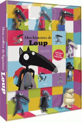 Couverture du livre « Coffret loup 8 figurines + recueil (artiste + voyage) » de Eleonore Thuillier et Oriane Lallemand aux éditions Philippe Auzou