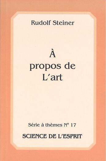 Couverture du livre « A propos de l'art » de Rudolf Steiner aux éditions Anthroposophiques Romandes