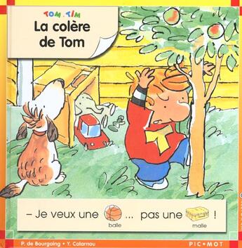 Couverture du livre « La colère de Tom » de Pascale De Bourgoing aux éditions Calligram