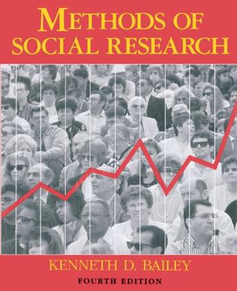 Couverture du livre « Methods of Social Research, 4th Edition » de Bailey Kenneth aux éditions Free Press