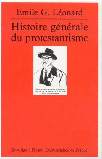 Couverture du livre « Histoire generale du protestantisme 3 volumes » de Leonard Emile G. aux éditions Puf