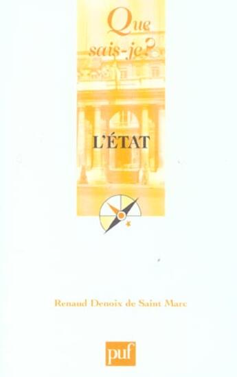 Couverture du livre « L'etat qsj 616 » de Denoix De Saint Marc aux éditions Que Sais-je ?