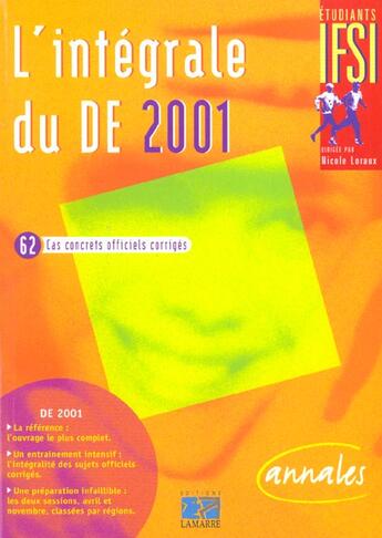 Couverture du livre « L'integrale du d.e. 2001 » de  aux éditions Lamarre