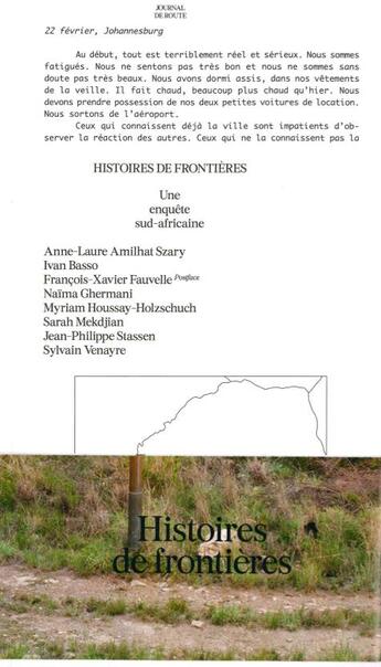 Couverture du livre « Histoires de frontières » de  aux éditions Manuella