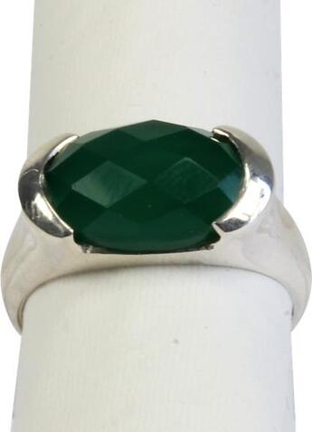 Couverture du livre « Bague argent onyx vert facette - taille 51 » de  aux éditions Dg-exodif