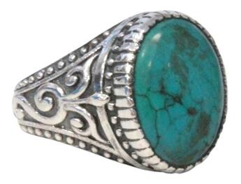 Couverture du livre « Bague h turquoise argent 925 ronde t61 » de  aux éditions Dg-exodif