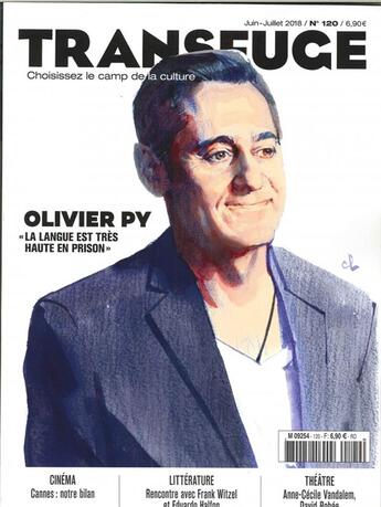 Couverture du livre « Transfuge n 120 olivier py - juin 2018 » de  aux éditions Transfuge