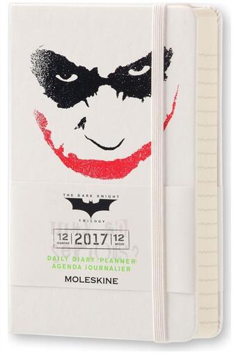 Couverture du livre « Agenda 2017 Batman journalier poche blanc » de  aux éditions Moleskine