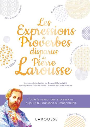 Couverture du livre « Les expressions & proverbes disparus de Pierre Larousse » de  aux éditions Larousse