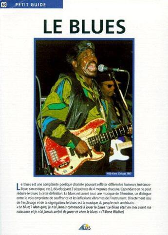 Couverture du livre « Le blues » de  aux éditions Aedis