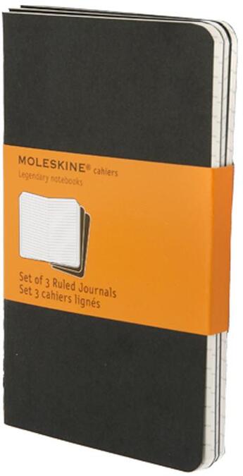 Couverture du livre « Cahier ligne - format de poche - couverture souple en carton noire » de Moleskine aux éditions Moleskine Papet