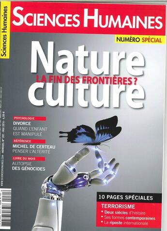 Couverture du livre « Sciences humaines n 281 nature culture la fin des frontieres mai 2016 » de  aux éditions Sciences Humaines