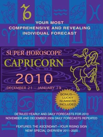 Couverture du livre « Capricorn (Super Horoscopes 2010) » de Beim Margarete aux éditions Penguin Group Us