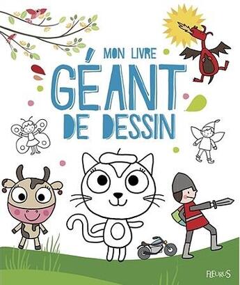 Couverture du livre « Mon livre géant de dessin » de Madeleine Brunelet et Isabelle Jacque aux éditions Fleurus