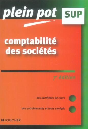 Couverture du livre « Comptabilite Des Societes » de Patrick Mykirta aux éditions Foucher