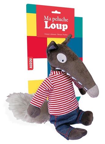 Couverture du livre « Ma peluche loup habillee - mariniere et jean » de Orianne Lallemand/El aux éditions Philippe Auzou