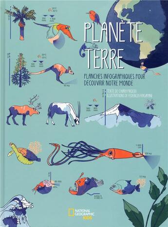 Couverture du livre « Planète Terre ; planches infographiques pour découvrir notre monde » de Federica Fragapane aux éditions National Geographic Kids