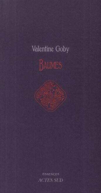 Couverture du livre « Baumes » de Valentine Goby aux éditions Actes Sud