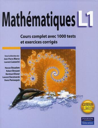 Couverture du livre « Mathématiques l1 » de Boualem aux éditions Pearson