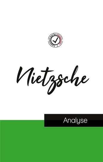 Couverture du livre « Nietzsche (étude et analyse complète de sa pensée) » de Friedrich Nietzsche aux éditions Comprendre La Philosophie