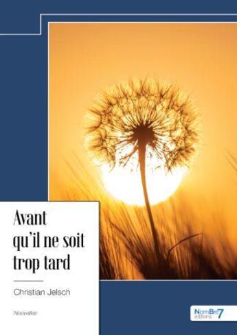 Couverture du livre « Avant qu'il ne soit trop tard » de Christian Jelsch aux éditions Nombre 7