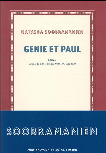 Couverture du livre « Genie et Paul » de Natasha Soobramanien aux éditions Gallimard