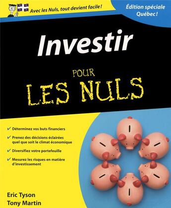 Couverture du livre « Investir pour les nuls ; édition québecoise » de Eric Tyson aux éditions First