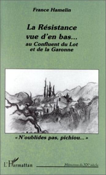 Couverture du livre « Le résistance vue d'en bas... au confluent du Lot et de la Garonne » de Fabrice Hamelin aux éditions L'harmattan