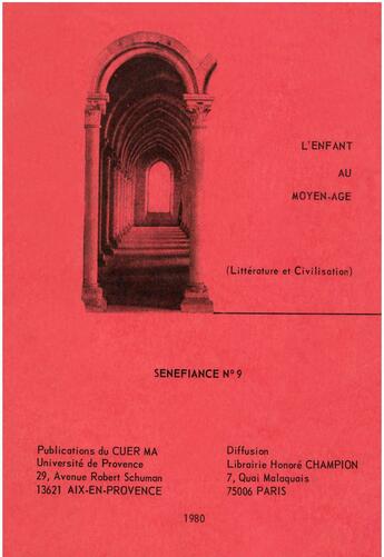 Couverture du livre « L'enfant au Moyen Âge » de Danielle Buschinger et Micheline De Combarieu et Regine Colliot et Genette Ashby et Francois Berier et Francoise Bonney et Jean-Pie aux éditions Epagine