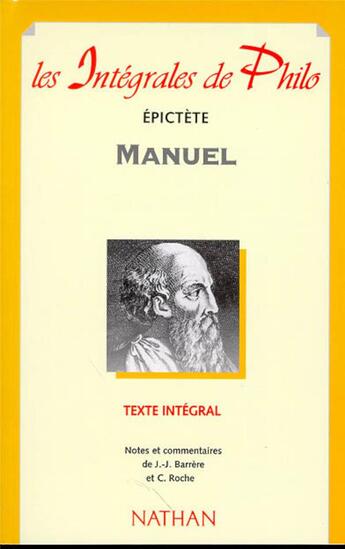 Couverture du livre « Int phil 19 manuel epitecte » de Epictete/Huisman aux éditions Nathan