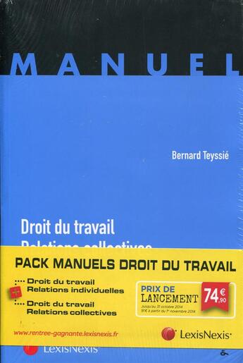 Couverture du livre « Manuels droit du travail ; pack » de  aux éditions Lexisnexis