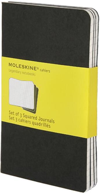 Couverture du livre « Cahier quadrille - format de poche - couverture souple en carton noire » de Moleskine aux éditions Moleskine Papet