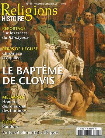 Couverture du livre « Religions et histoire N.41 ; le baptême de Clovis » de Religions Et Hstoire aux éditions Religions Et Histoire